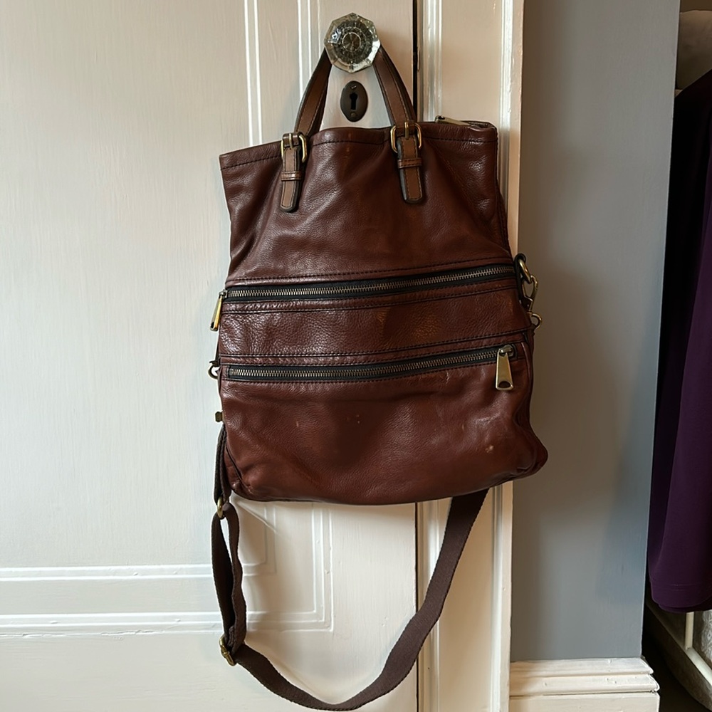 Fossil foldover leather purse